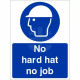 No Hard Hat No Job Custom Logo Sign