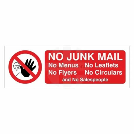 No Junk Mail Sign