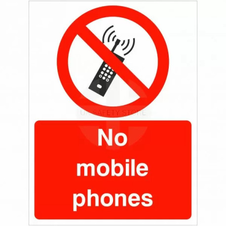 No Mobile Phones Sign - Large