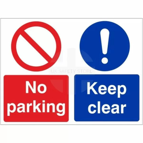 No Parking Keep Clear (Multi Message) Sign