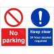 No Parking Keep Clear 24 Hour Access Required Sign
