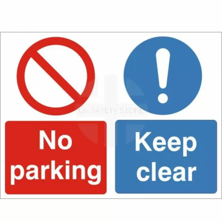 No Parking Keep Clear Sign