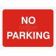 No Parking Temporary Traffic Sign