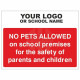 No Pets Allowed Sign - Composite Board