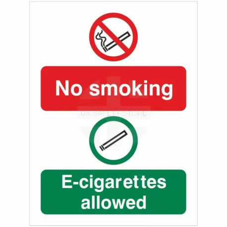 No Smoking E-Cigarettes Allowed sign