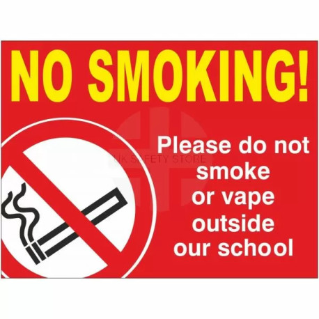 No Smoking School Sign - Composite Board