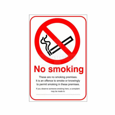 No Smoking These Are No Smoking Premises Sign