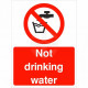 Not Drinking Water Sign - Large