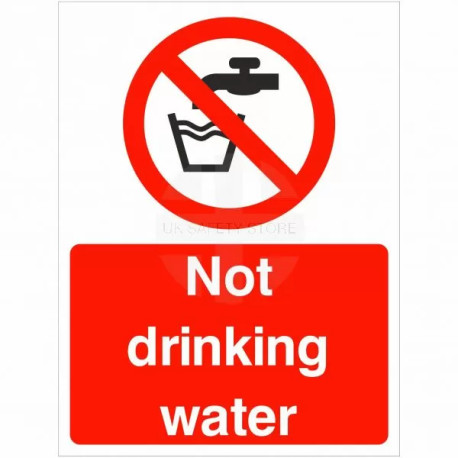 Not Drinking Water Sign - Large