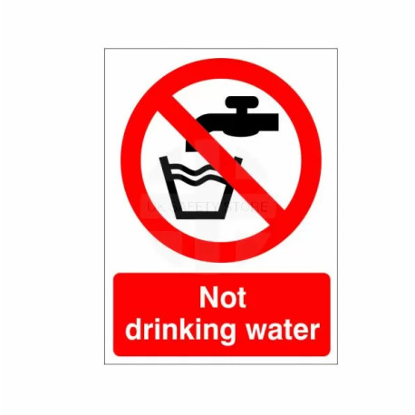 Not Drinking Water Sign Or Sticker