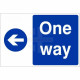 One Way Arrow Left Custom Logo Sign