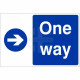 One Way Arrow Right Custom Logo Sign