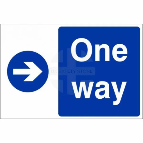 One Way Arrow Right Custom Logo Sign