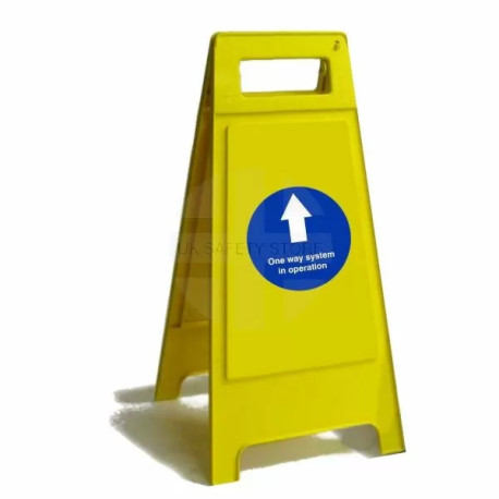 One Way In Operation Freestanding Sign