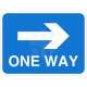 One Way Right Road Traffic Sign