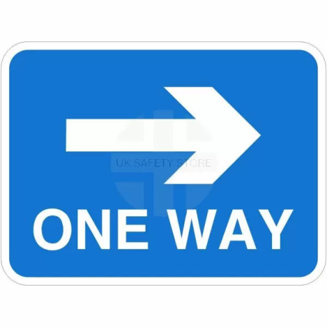 One Way Right Road Traffic Sign