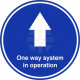 One Way System In Operation Floor Graphic Sticker