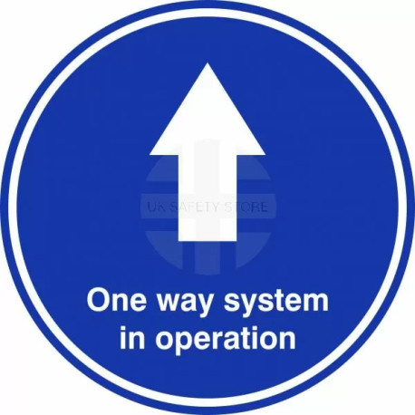 One Way System In Operation Floor Graphic Sticker