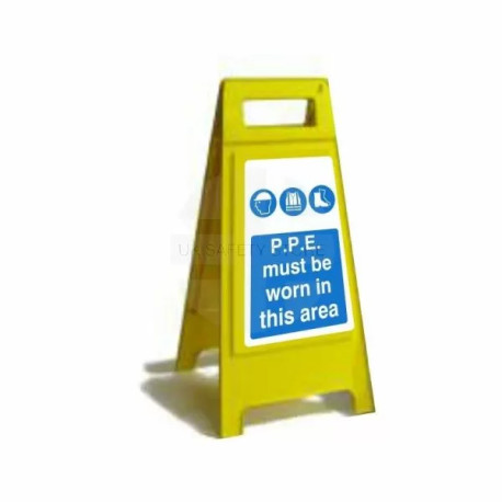 P.P.E Must Be Worn In This Area Custom Made A Board Freestanding Sign 600mm