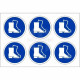Pack of 24 Protective Footwear Labels 100mm in Diameter