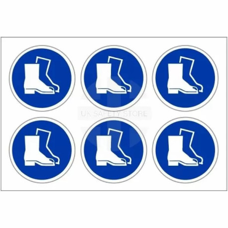 Pack of 24 Protective Footwear Labels 100mm in Diameter