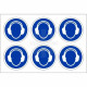 Pack of 24 Wear Hearing Protection Stickers