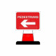 Pedestrian Arrow Left Aluminium Composite Cone Sign