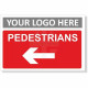 Pedestrians Arrow Left Sign