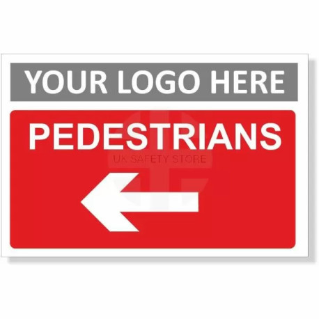 Pedestrians Arrow Left Sign