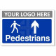 Pedestrians Arrow Up Sign