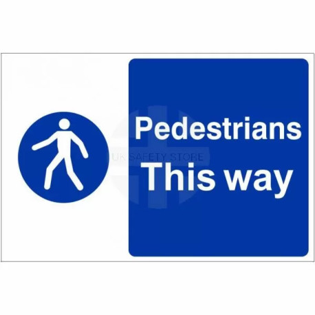 Pedestrians This Way Custom Logo Sign