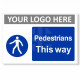 Pedestrians This Way Sign
