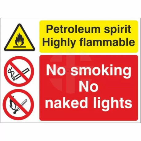 Petroleum Spirit Highly Flammable Sign