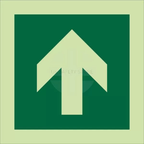 Photoluminescent 'Arrow Up' Self Adhesive Symbol Sign