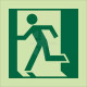 Photoluminescent &#039;Man Running Left&#039; Symbol Sign