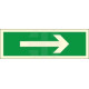 Photoluminescent Arrow Sign