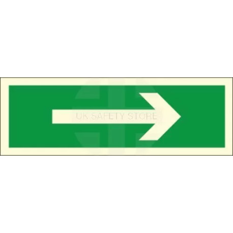 Photoluminescent Arrow Sign