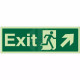 Photoluminescent Exit Arrow Up Right Sign
