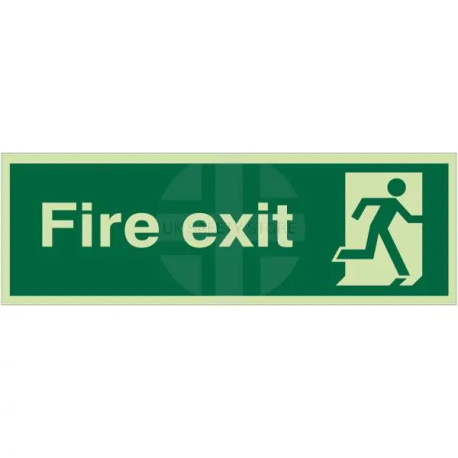 Photoluminescent Final Fire Exit Man Right Sign