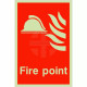 Photoluminescent Fire Point Sign