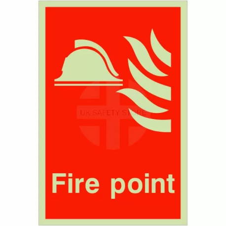 Photoluminescent Fire Point Sign