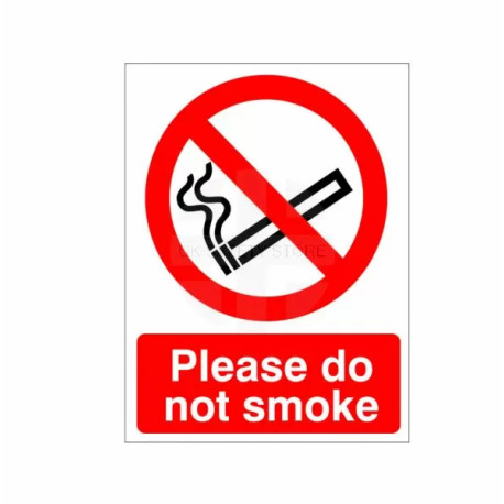 Please Do Not Smoke Sign