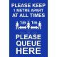 Please Keep 1 Metre Apart At All Times Sign