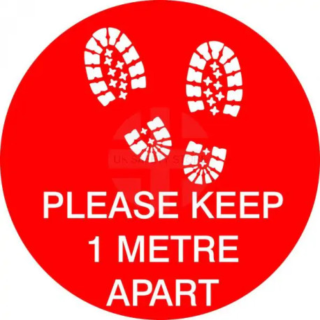 Please Keep 1 Metre Apart Floor Graphic Sticker