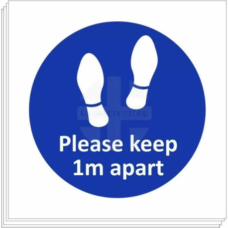 Please Keep 1m Apart Stickers (multipack)