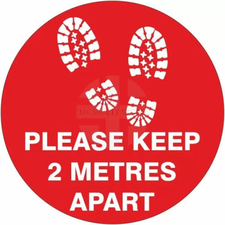 Please Keep 2 Metres Apart Floor Graphic Sticker