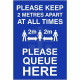 Please Keep 2m Apart At All Times Sign