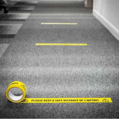 Please Keep A Safe Distance Of 2 Metres Floor Tape