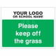 Please Keep Off The Grass School Sign - Composite Board