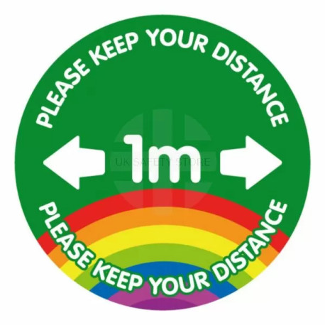 Please Keep Your Distance 1 Metre School Floor Graphic Sticker